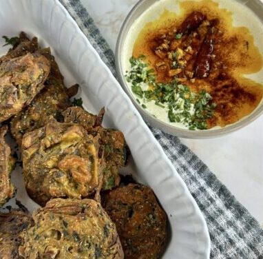 Baked Pakoras and Chutney on the side