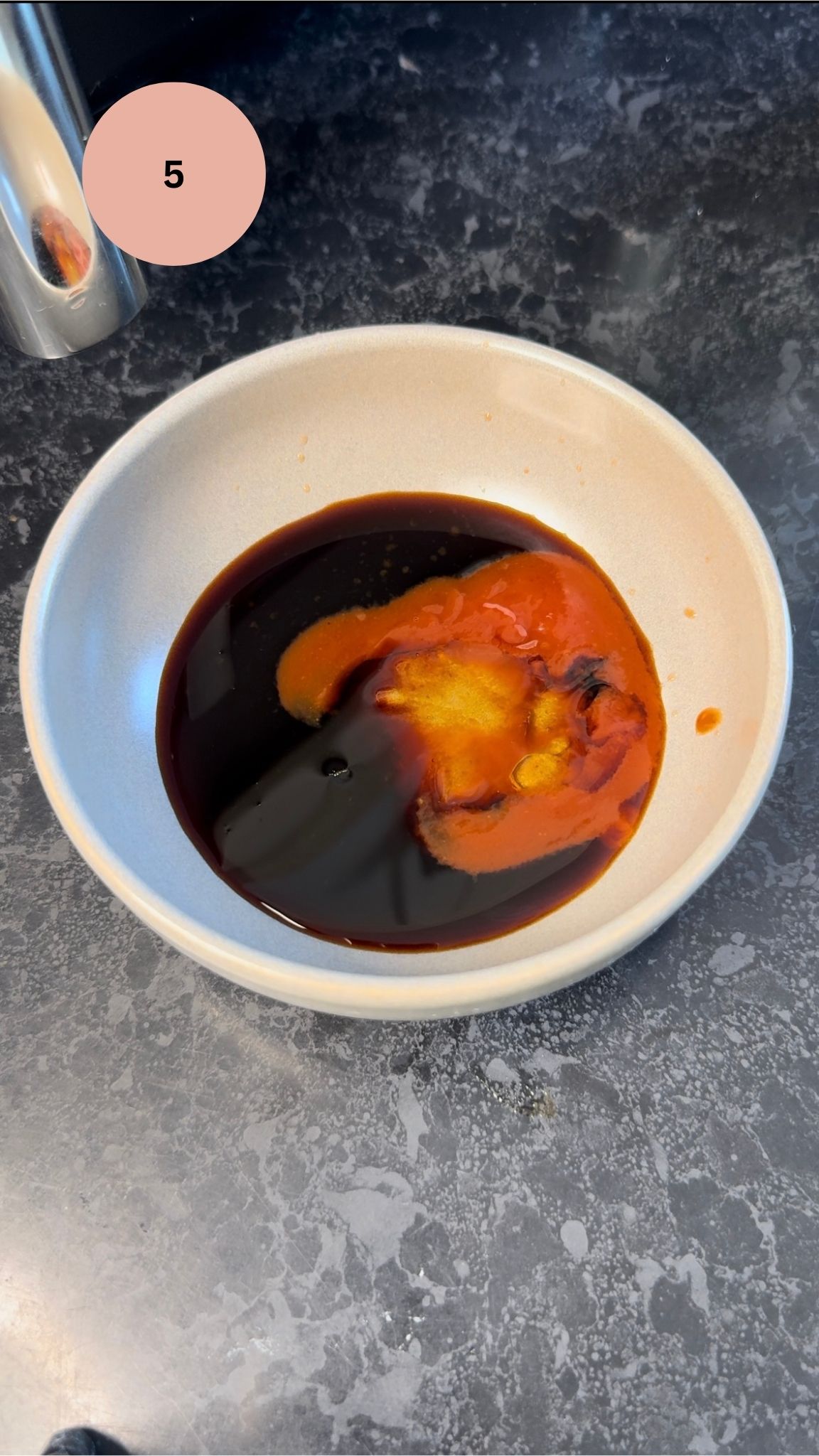 soy sauce, ketchup, honey, sweet chilli sauce in bowl