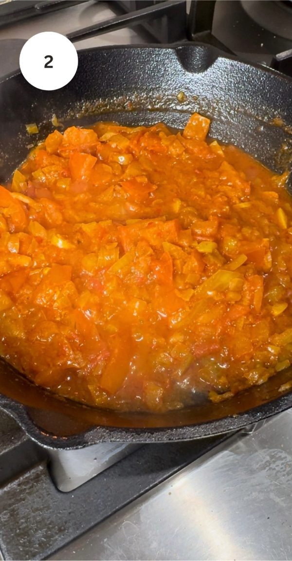 cooked spiced tomato mixture