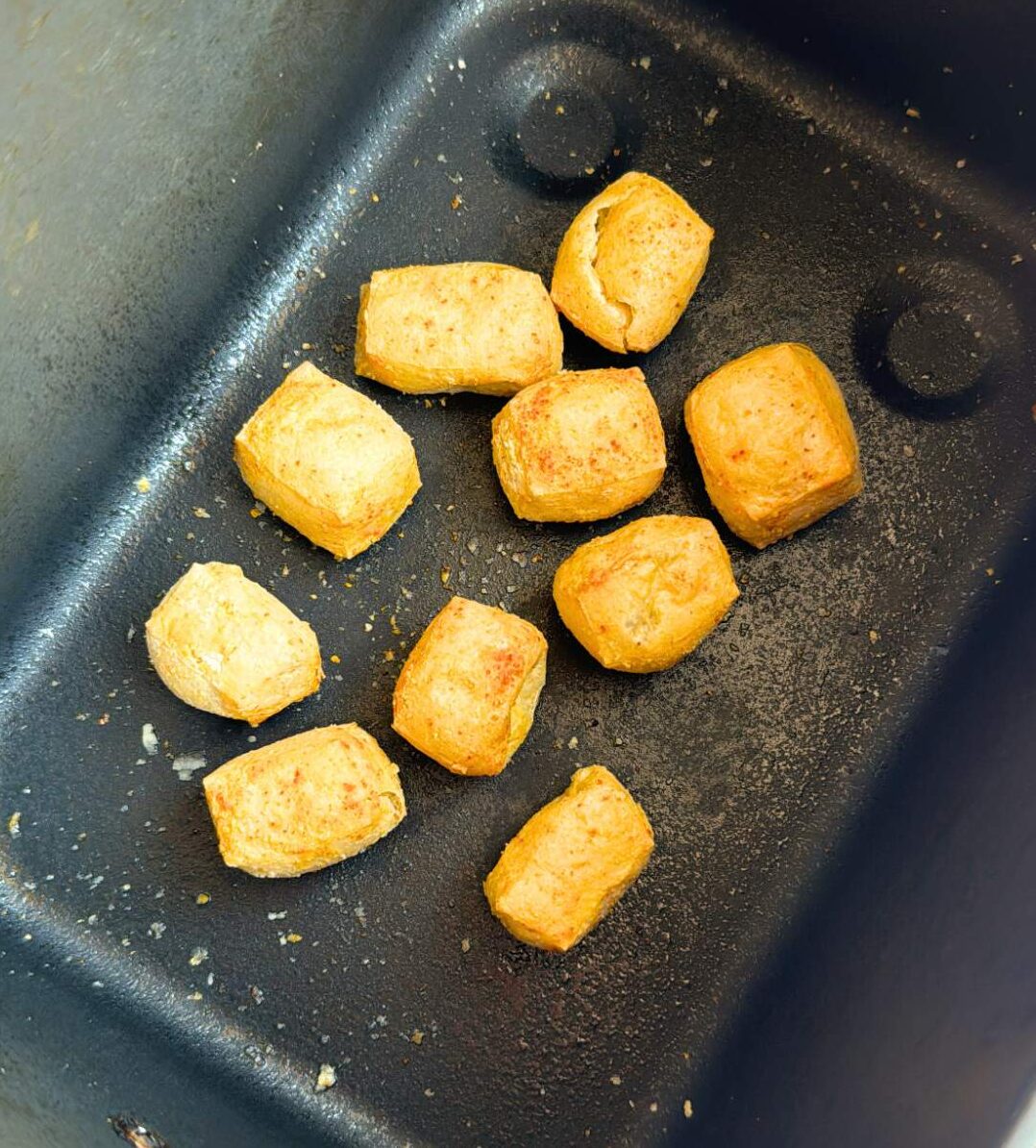 chunks of tofu in air fryer