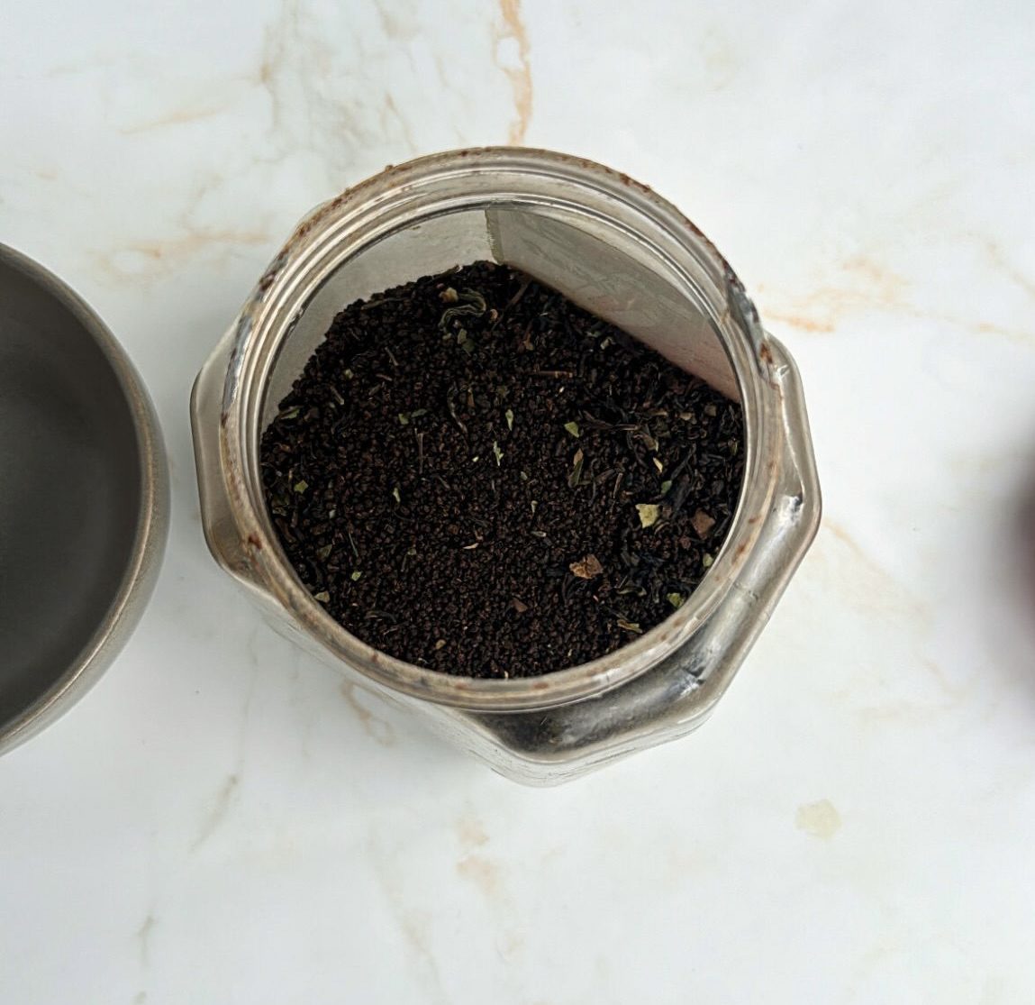 black assam tea in pot