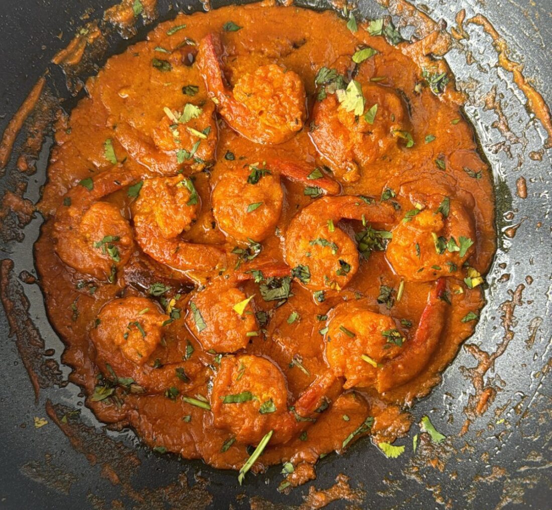 prawns in creamy coconut sauce