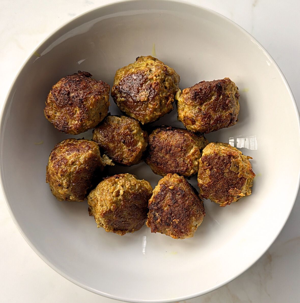 cooked lamb koftas