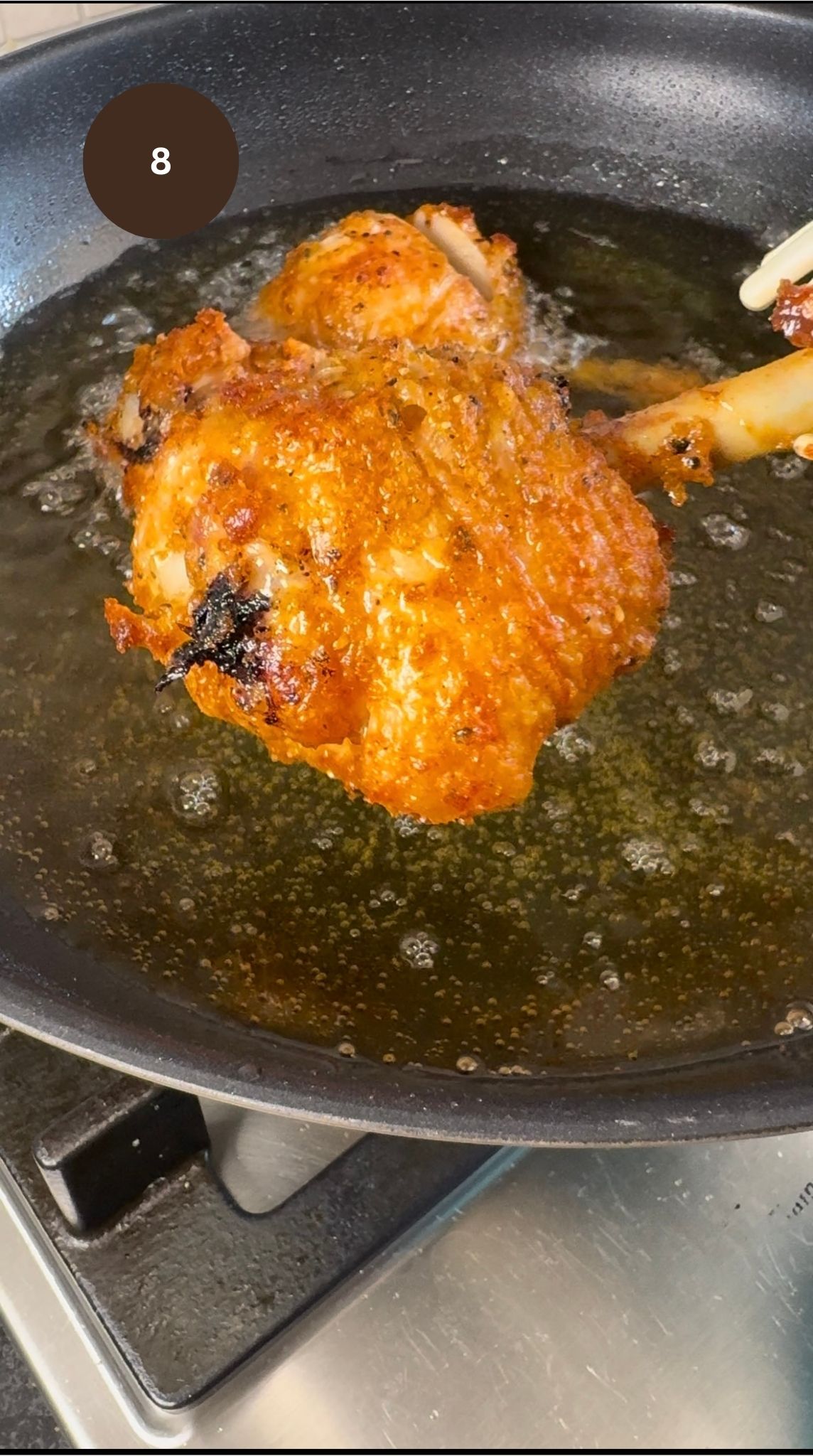 chicken has fully cooked, removing from the pan