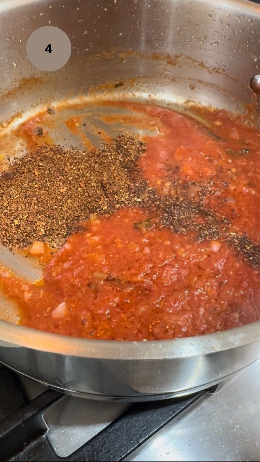 tomato paste added with south indian spice mix.