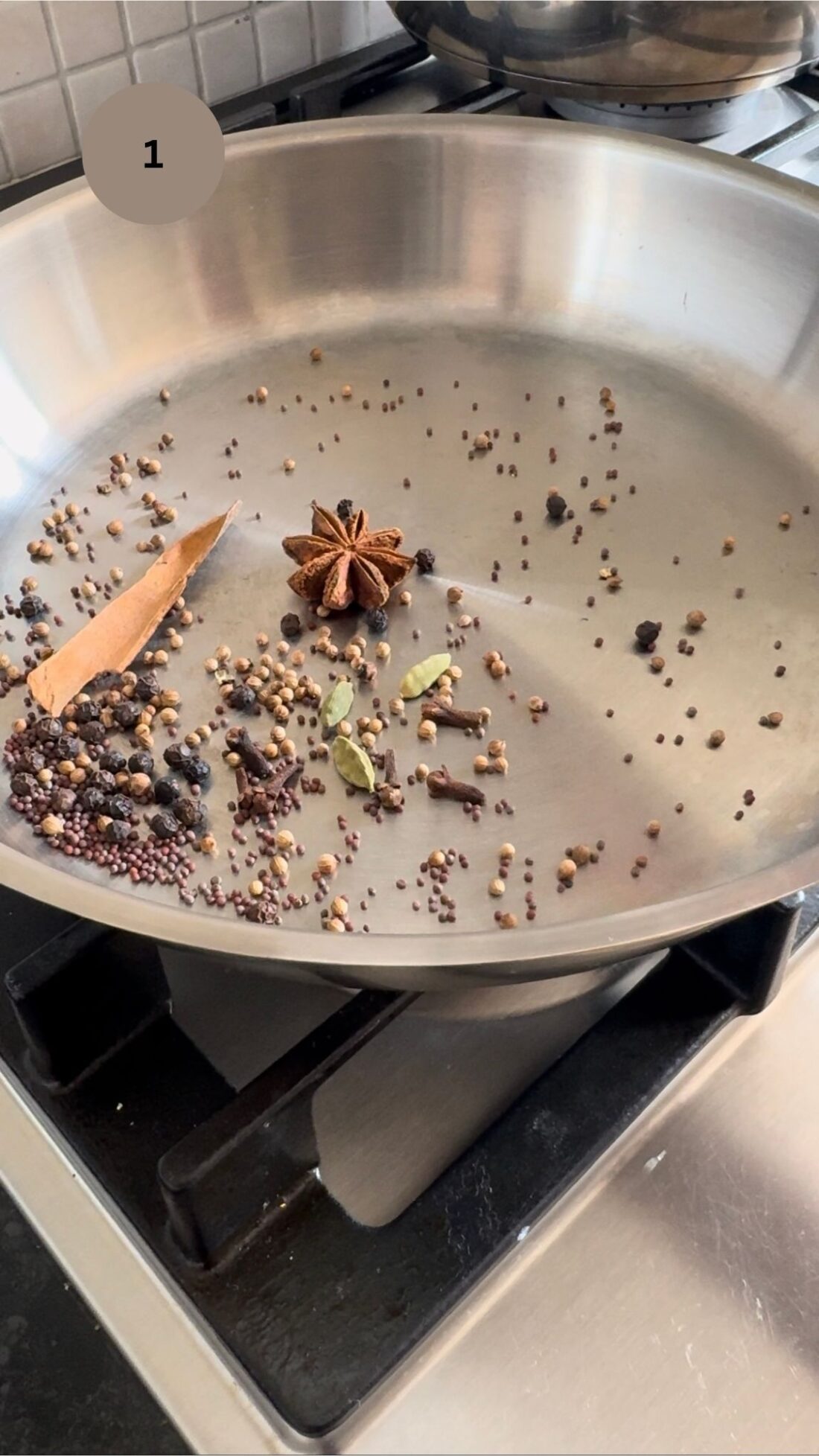 spices toasting in pan