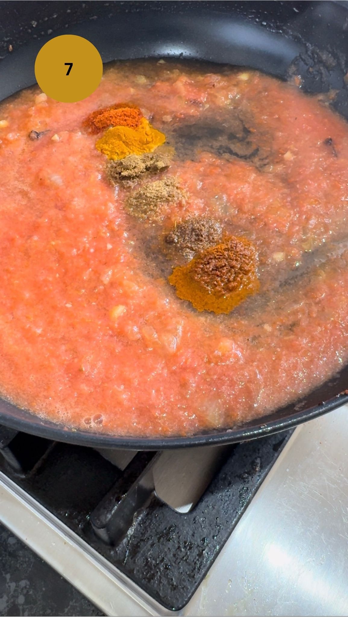 Spices added to kofta gravy