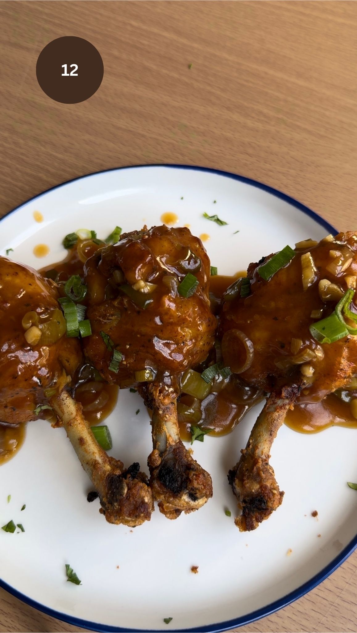 gravy placed over the fried chicken