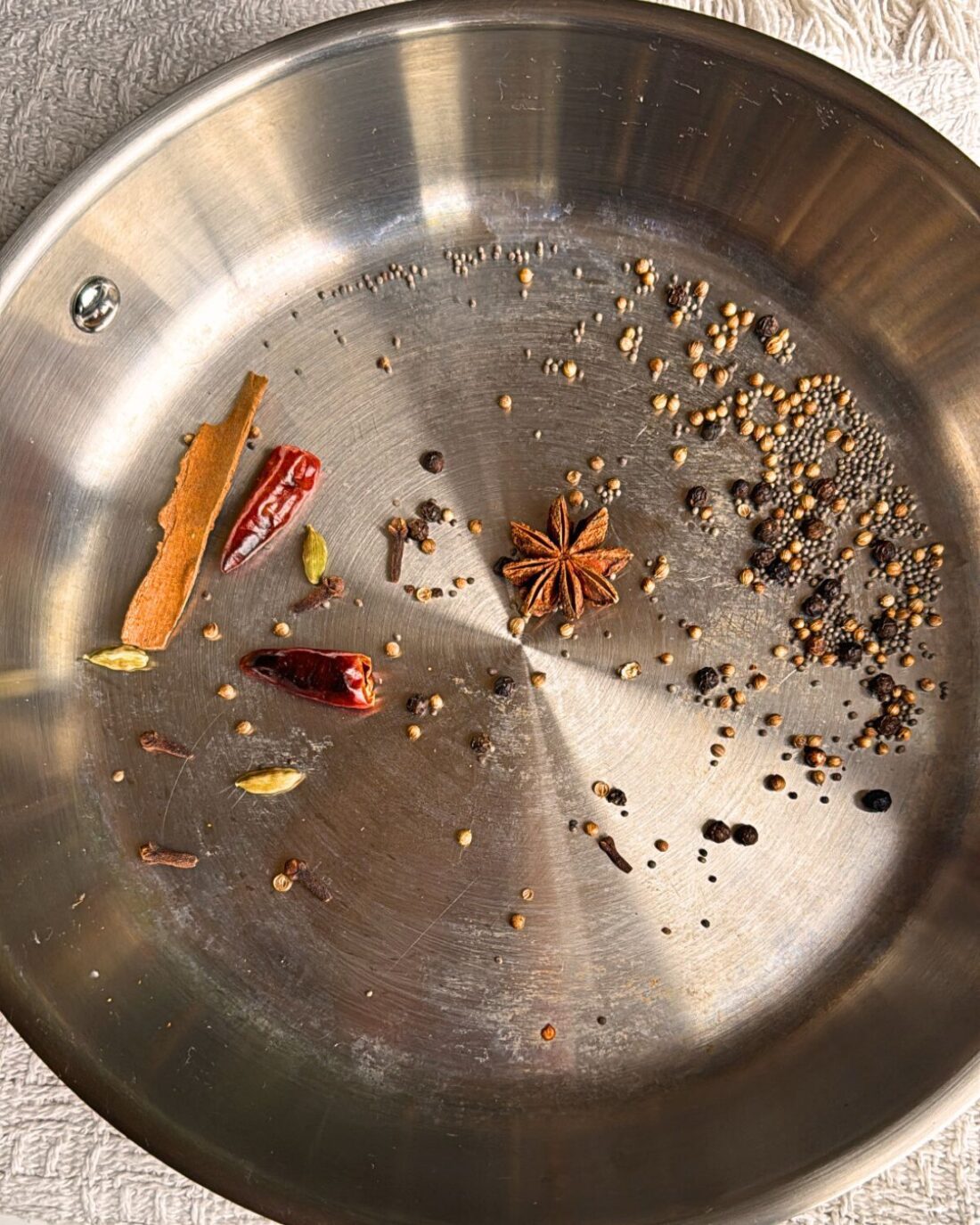 spices toasted in pan